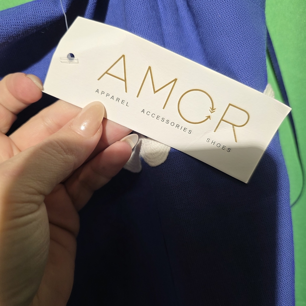 Lalavon NWT Blue Wave Maxi Dress Size Small PTP 17 - Picture 5 of 6